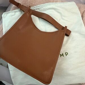 LONGCHAMP Le Foulonné M Hobo Bag - Caramel Leather